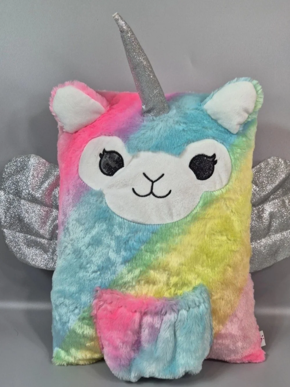 Justice  Llama Unicorn Pouch Pillow 11X15 with a Mini Pocket Pre Loved